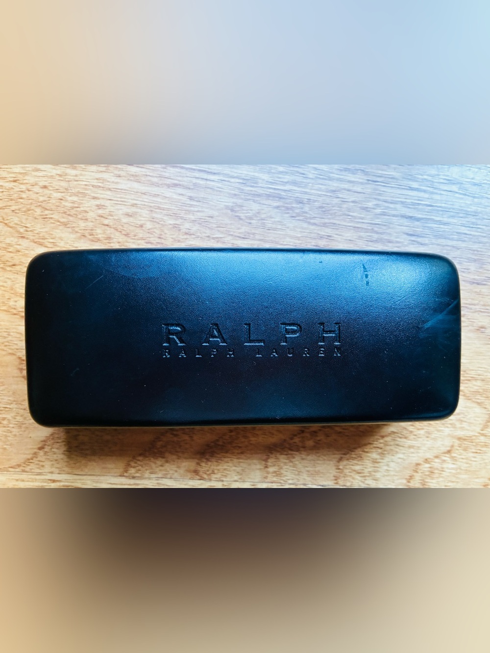 Ralph Lauren Black Eyewear Case with Embossed Logo